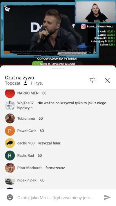 mikolaj-miki - Widzę ze chat u Kaniowskiego na poziomie 
#famemma