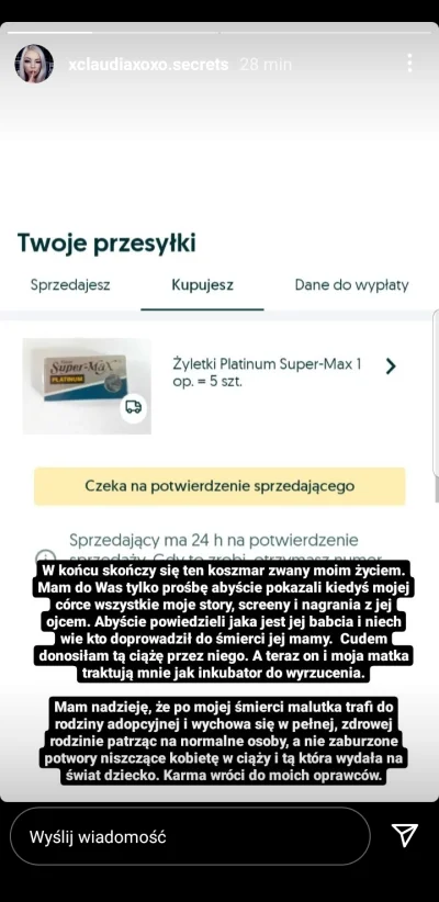 kezu5osiem100 - Wpis tej blondyny, co wycofała się z Prime. Patologia, szkoda tylko t...