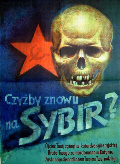 Karp_Molotow - Niemiecki polskojęzyczny plakat propagandowy z 1943r. Dziś, można by p...