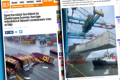defoxe - A tak latają kontenery w Belgii - w Polsce to nie do pomyślenia. ( ͡° ͜ʖ ͡°)...