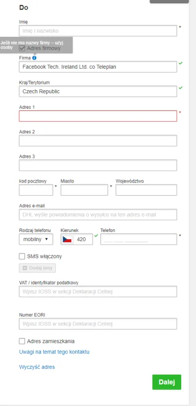 Wybuchowy_kubek - Podpowie ktoś, jak to zaadresować w DHL Express?
#pocztapolska #po...