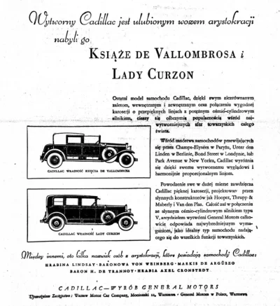 francuskie - Reklama Cadillaca z 1928 roku 

#cadillac #samochody #motoryzacja #his...