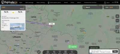 BujakaPL - CL60 właśnie wleciał w rosyjską przestrzeń.
#ukraina