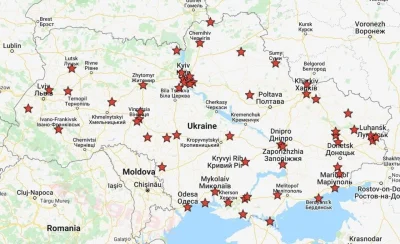 Papileo - Zaktualizowana mapa potwierdzonych rosyjskich ataków na Ukrainę.
 Cały kra...