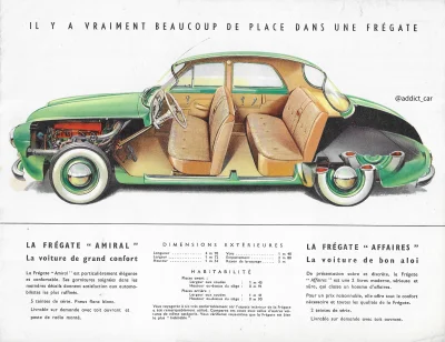 francuskie - Renault La Fregate z 1955 roku

#renault #samochody #motoryzacja #1955...