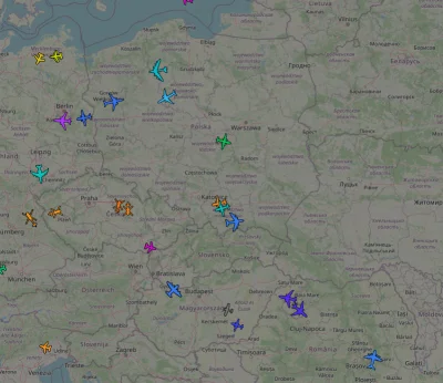 RozbrykanyKartofelek - Obecne samoloty oznaczone jako wojskowe nad PL i Europą środko...