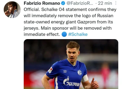 Milanello - Schalke 04 usuwa logo Gazpromu ze swoich koszulek.
#rosja #mecz #pilkanoz...
