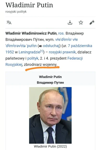 piaskun87 - > Tutaj plujemy na zbrodniarza XXI w.

@wyhylymyby: już nawet wikipedia...