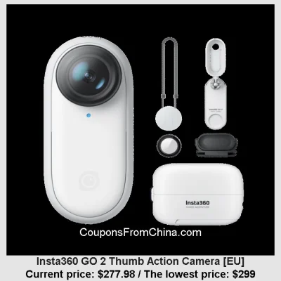 n____S - Insta360 GO 2 Thumb Action Camera [EU]
Cena: $277.98 (najniższa w historii:...