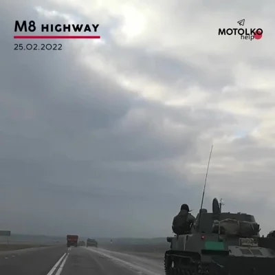 obserwator_ww3 - Na autostradzie M8 z Homla w kierunku Czernihowa około godz. 10.30 z...