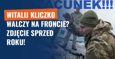 KubaGrom - Popularne ostatnio zdjęcie Witalija Kliczki "na froncie" z bronią to lekka...