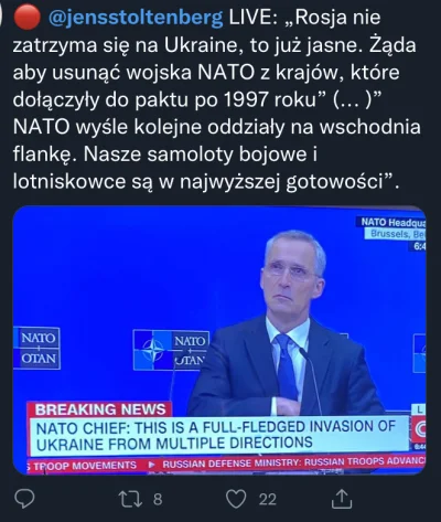 Norbercikk - Robi się #!$%@? nieciekawie. 

Sekretarz NATO wychodzi na konferencje i ...