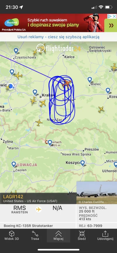 boss69 - Po co ten samolot tak krąży nad Krakowem od dwoch dni? Co on takiego robi? T...