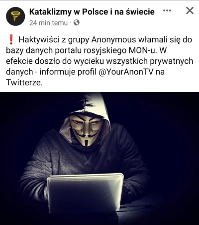 biesy - ❗ Haktywiści z grupy Anonymous włamali się do bazy danych portalu rosyjskiego...