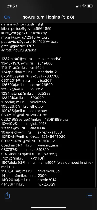 adi101111 - Tu macie dane na skrzynki pocztowe rosyjskich ŚMIECI
#ukraina