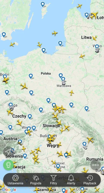 Palwed - Wygląda na to, że w tym momencie nad Polską jest więcej samolotów wojskowych...
