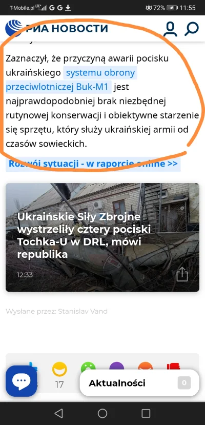 rojek - #rosja #ukraina
Ruscy twierdzą że w blok strzeliła ukraińska rakieta obronnna...