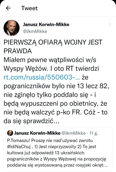 mk321 - @AntyKuc: wejdź w linka i pokaż całego screena, łącznie z tym na jakiego twit...