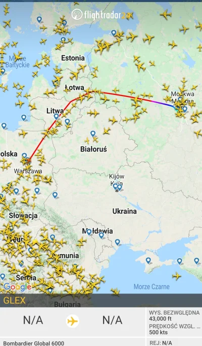 Palwed - Bombardier z Moskwy wraca do Warszawy.
Ciekawe...