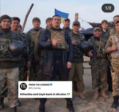 Goly43 - Klitchko i usyk walczą. Dobry powerup dla morale ukraińskich żołnierzy :)
