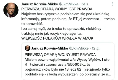 Volki - @AntyKuc Napisał też o śmierci Ukraińców. Po prostu podał dwie informacje obu...