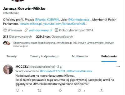 storyfag - Oto co ruska onuca Janusz Korwin Mikke lajkuje na twiterze:
W komentarzu ...