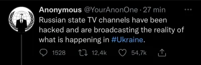 Kasoh32 - Shakowane rosyjskie kanały państwowe, nadają teraz to co dzieje się w Ukrai...