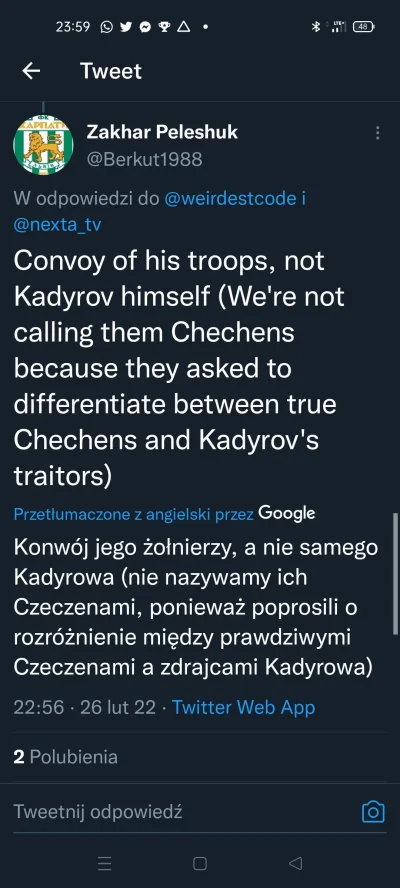 DaroDG - @Kaiborr Nie Kadyrov tylko jego ludzie... ale jeśli to nie fejk to super spr...