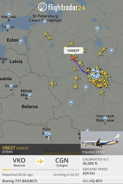 sklerwysyny_pl - Ruskie linie lotnicze #atran (cargo) dalej latają do #niemcy
#ukrain...