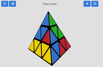 antros - Symulator online pyraminxa: https://www.grubiks.com/puzzles/pyraminx-3x3x3/
