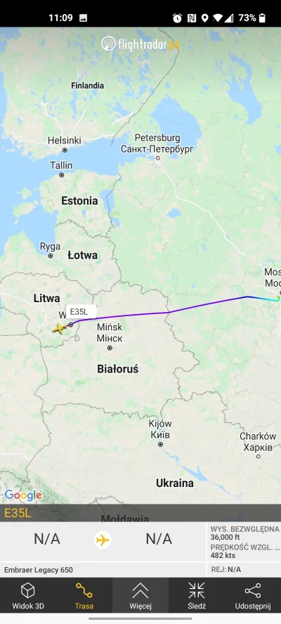 zufor - Kilka samolotów leci z Moskwy jakby w kierunku Warszawy #ukraina