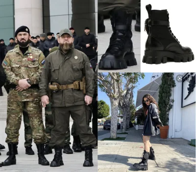 catroaster - Kadyrow i jego bojowe buty od Prady. A po filmikach na tiktoka pora na b...