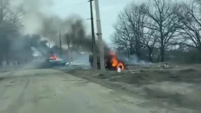 Piezoreki - Okolice miasta Sumy, płonący rosyjski sprzęt.
#ukraina