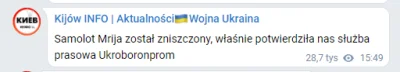 niewiempoco - Zestrzelono Antonowa An-225 Mrija? To ten "duży samolot" z kartonem mas...