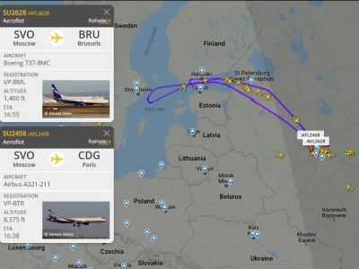 tarasino - Aeroflot chyba zaczął sprzedawać loty widokowe "Bałtyk i Cieśnina Fińska w...