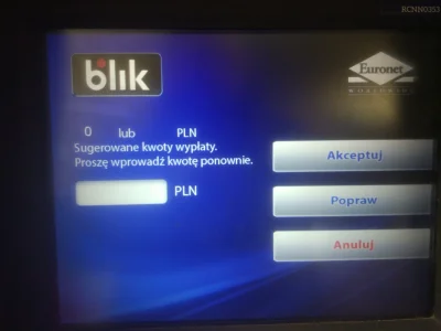 bachus - Euronet, nie umiecie napisać "brak gotówki"? Wczoraj 8 bankomatów tak schodz...