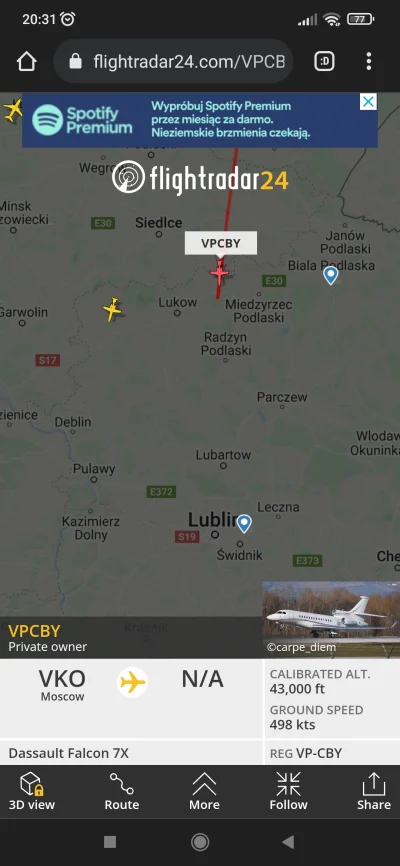 badylarz - Dwa obok siebie prywatne z Moskwy #wojna 
#flightradar24