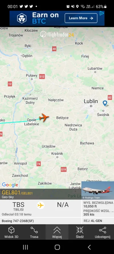 ukukulululele - 747 do Lublina?