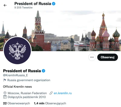 L3stko - Twitter zablokował konto prezydenta USA, a tymczasem profil Putina ma się do...