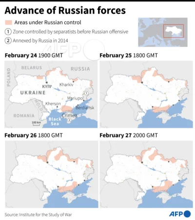 Kasoh32 - Mapa porównująca obszary pod kontrolą Rosjan

#wojna #rosja #ukraina #polit...