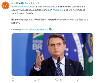 o.....n - Prezydent Brazylii: "Nie nałożymy sankcji na Rosję i pozostaniemy całkowici...