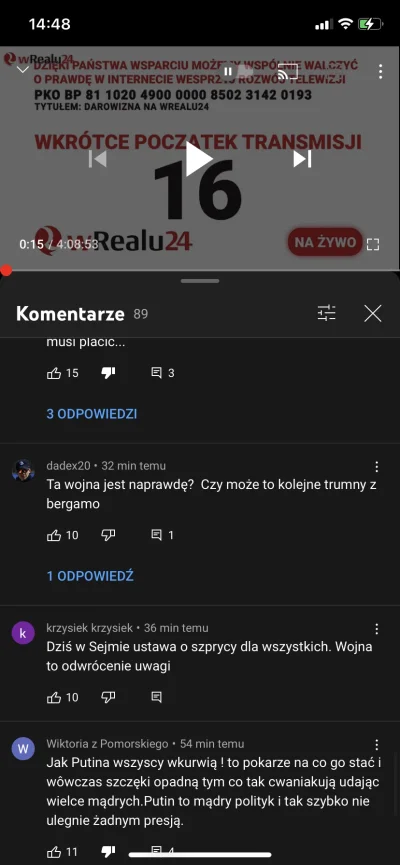 KAFF - Polecam sobie poczytać komentarze pod ostatnim filmikiem „wrealu24” XDD Szury ...