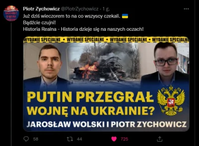 L.....e - Dziś znowu Wolski u Zychowicza więc będzie czego posłuchać.

#ukraina #ro...