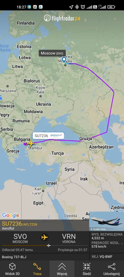 228lucky_luck228 - Zwrócony samolot z Moskwy do Verony we Włoszech.