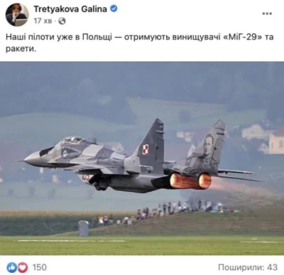 RAI - @RAI: Ukraińscy piloci są już w PL po odbiór części z 28 MIG-29. Tylko 5 z nich...