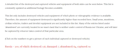 mel0nik - Rosyjskie wojsko straciło już przynajmniej 300 pojazdów w trakcie inwazji n...