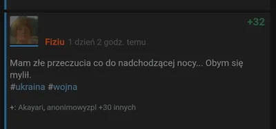 Fiziu - Dzisiaj tak jak wczoraj mam złe przeczucia...a że "nic" się zeszłej nocy nie ...