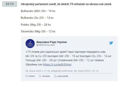 arkan997 - @JanLaguna: Zaintrygowała mnie sprawa myśliwców które miałaby otrzymać Ukr...