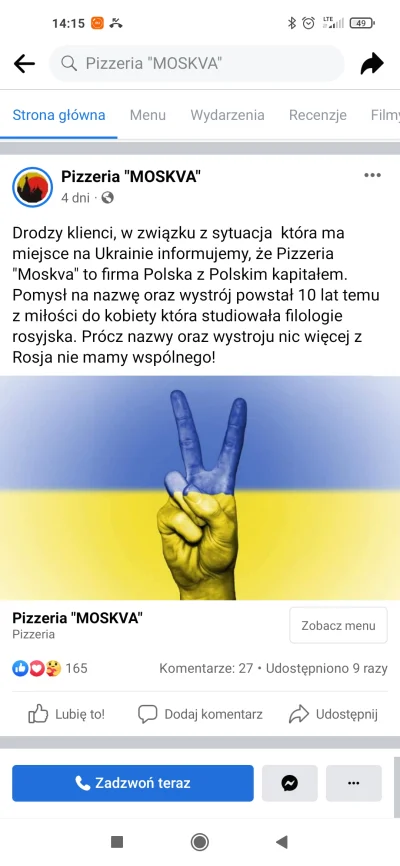 antkowa - @neverwalkalone: pizzeria Moskva już się wypowiadała ws konfliktu