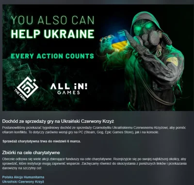 FrauWolf - Dochód z Chernobylite też pójdzie na pomoc #ukraina 
#steam #gog #epicgam...